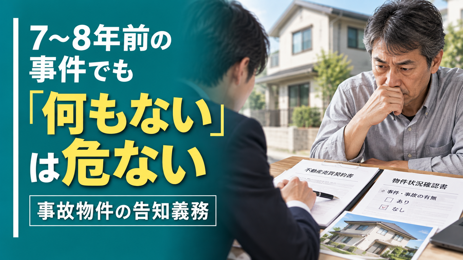 事故物件の告知義務と過去の事件の説明責任を解説する記事サムネイル
