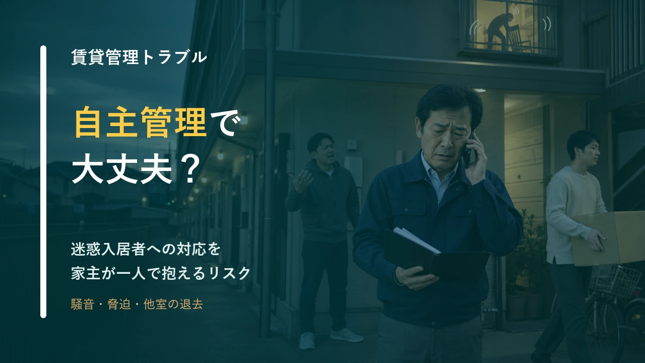 騒音を出す迷惑入居者への対応に悩み、管理負担を抱える賃貸物件オーナー