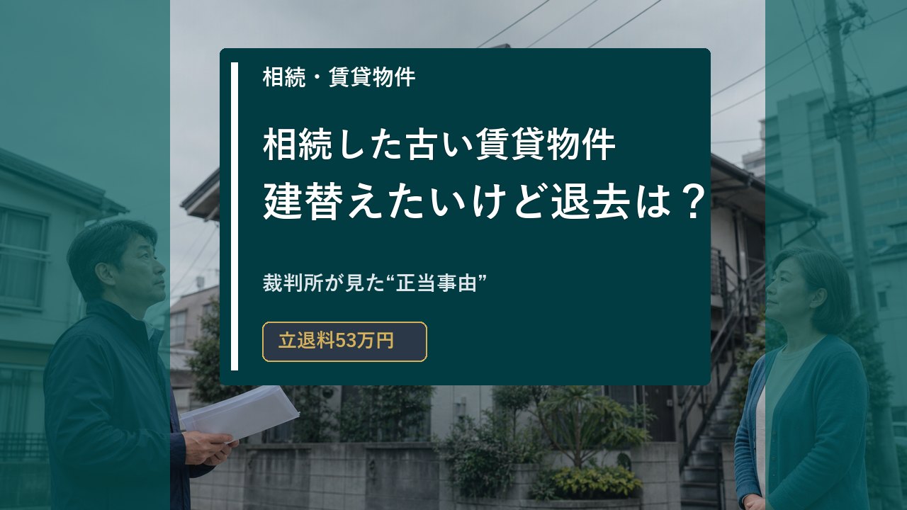 相続した古い賃貸物件を建替えたい。入居者には退去してもらえる？のサムネイル