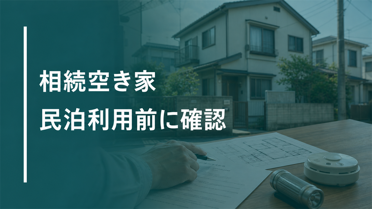 相続した空き家を「民泊可」で貸して大丈夫？貸主が募集前に確認したい消防設備と契約条件のサムネイル